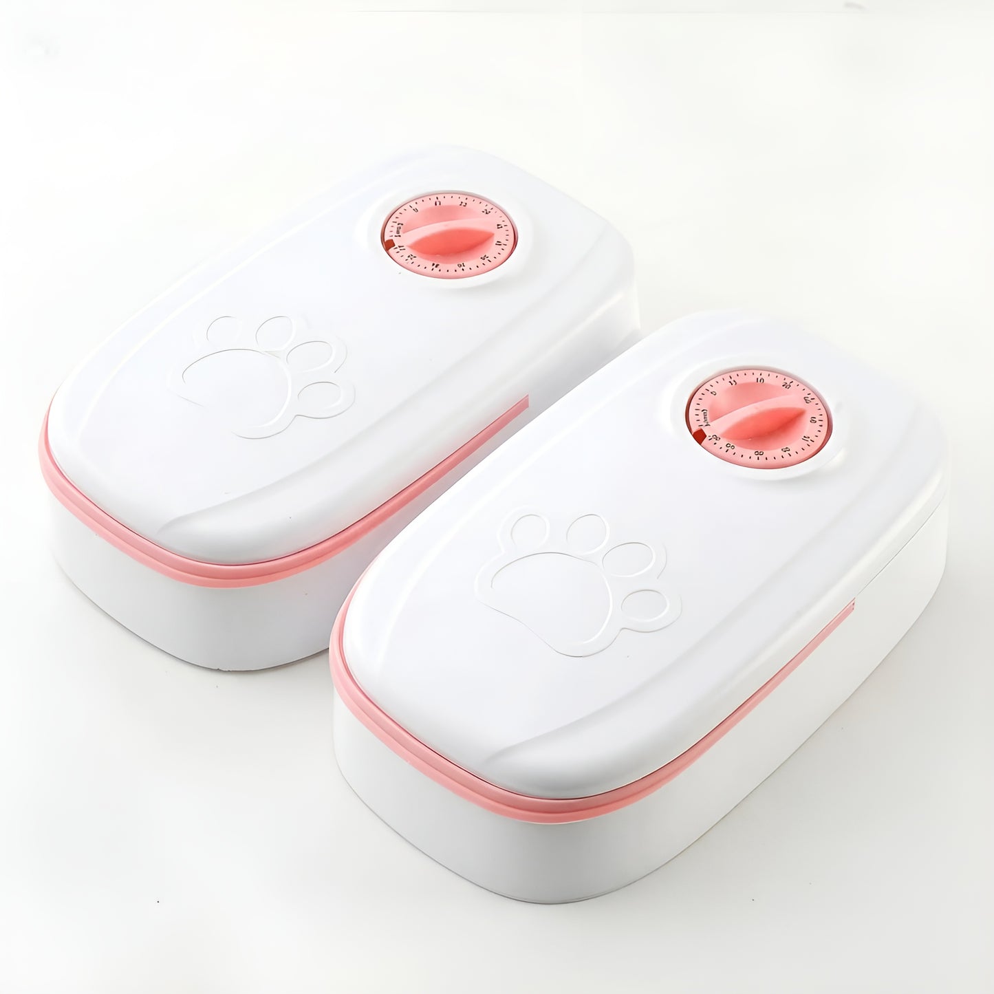 Convenient automatic dog feeder with a digital timer, perfect for busy pet owners.