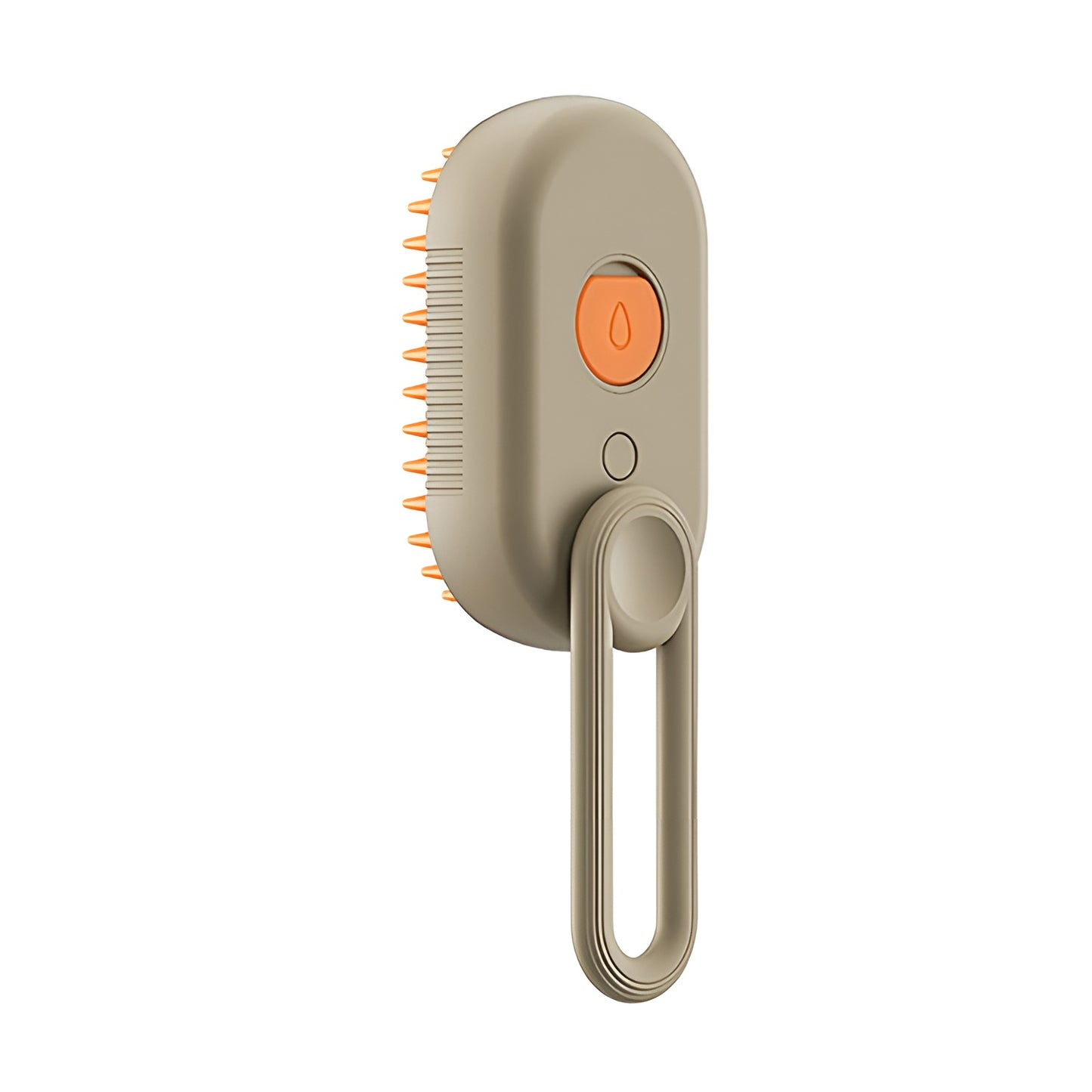 Anti-static steamy pet brush ideal for detangling fur and reducing static electricity.
