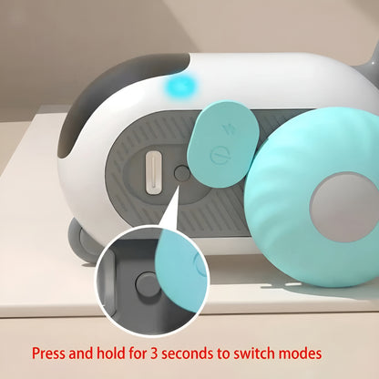 Durable interactive cat toy car featuring LED lights to attract your pet's attention.