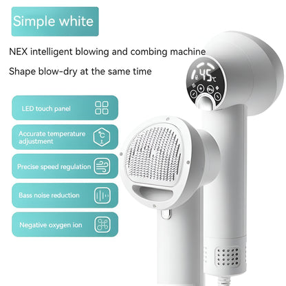 Electric pet cleaning dryer comb that detangles while drying for deep care.