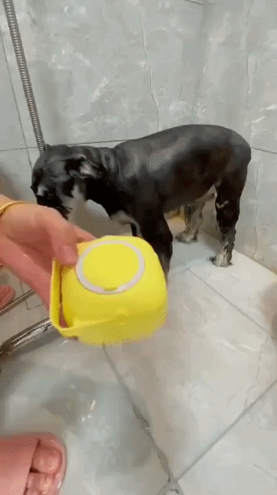 Spazzola da bagno per animali domestici in silicone GripClean
