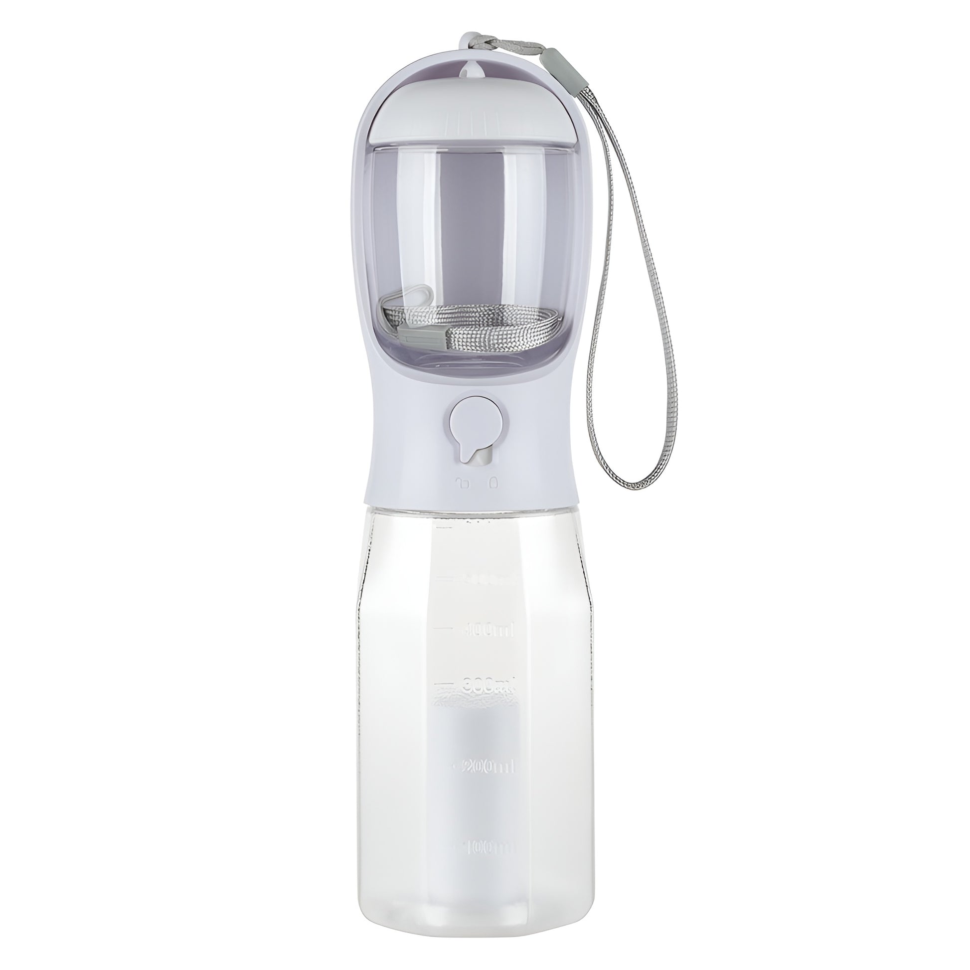 Large capacity leak-proof dog walking bottle, essential for long outdoor adventures.