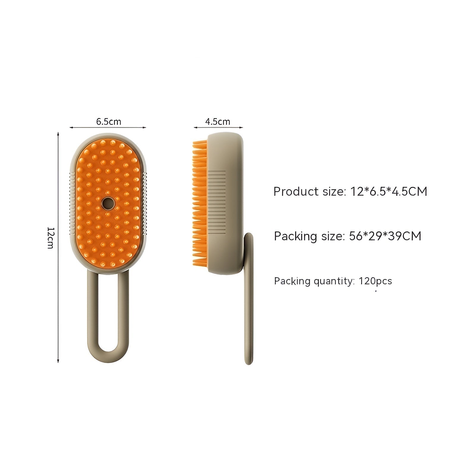 Pawlany electric spray cat hair brush with soft silicone bristles for sensitive skin.