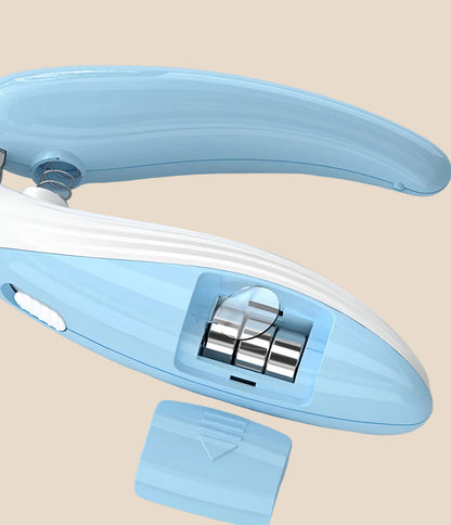 Luxury pet grooming tool with built-in LED light to illuminate the nail bloodline.