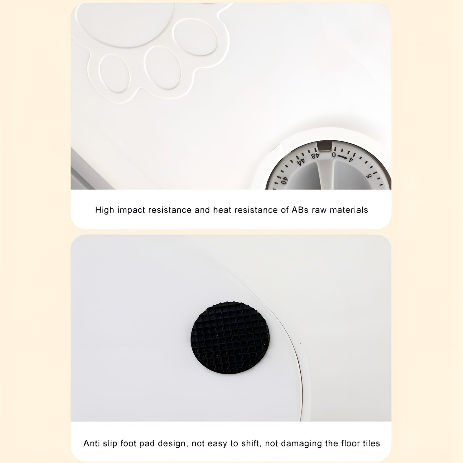 Sleek white smart dog food dispenser for modern home decor, available at Pawlany.